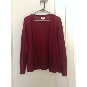 Old Navy Open Front Maroon Cardigan